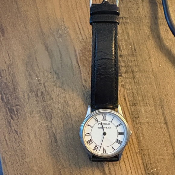 Tiffany & Co. Black and Silver Men's Watch - Picture 2 of 4